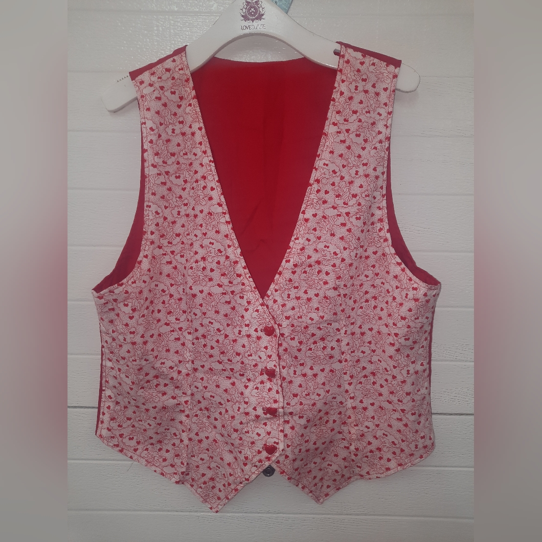 Vintage Handmade Valentines Day Vest